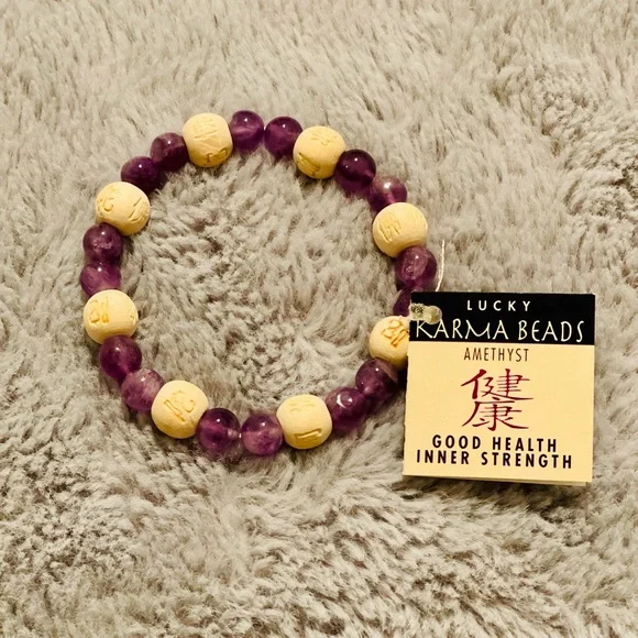 Karma Jewelry Lucky Karma Beads Amethyst Braceletone Size Fits